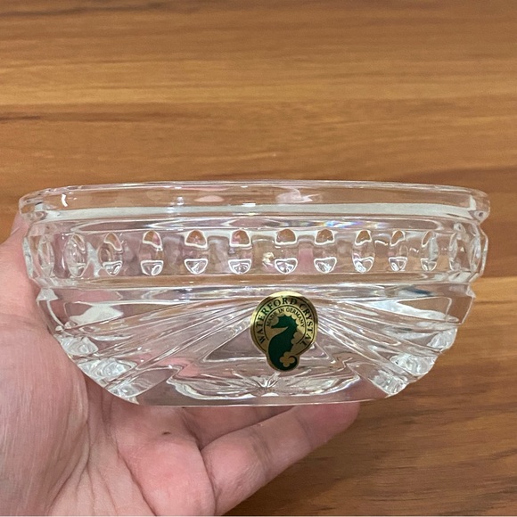 WATERFORD Crystal Cut To Clear Overture 5" Small Oval Bowl - Picture 10 of 12